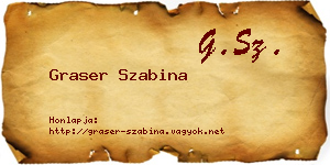 Graser Szabina névjegykártya