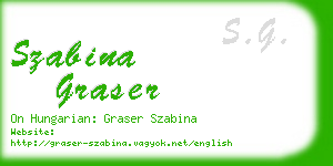 szabina graser business card